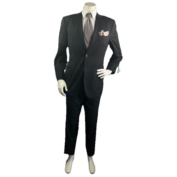 Hugo Boss Pasollini/Movie_2 Men 2pc Suit 40R 39x32 Super 100 Wool Comfort Recent - Picture 3 of 16